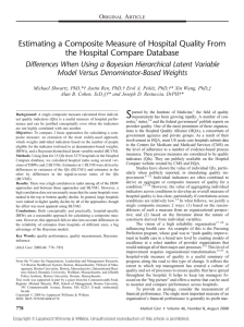 Estimating a Composite Measure of Hospital Quality From