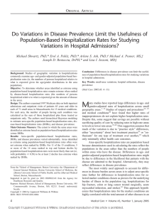 Do Variations in Disease Prevalence Limit the Usefulness of