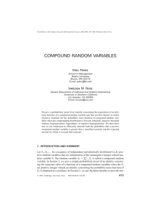 COMPOUND RANDOM VARIABLES E P S