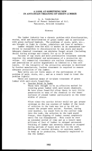 A LOOK AT SOMETHING NEW IN ANTI-STAIN TREATING OF GREEN LUMBER