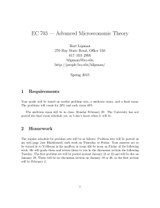 EC 703 — Advanced Microeconomic Theory