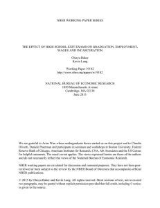 NBER WORKING PAPER SERIES WAGES AND INCARCERATION