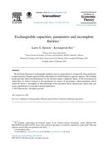 Exchangeable capacities, parameters and