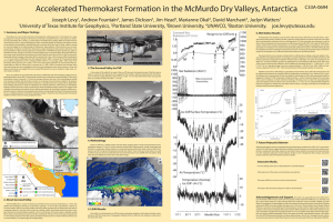 Accelerated Thermokarst Formation in the McMurdo Dry Valleys, Antarctica