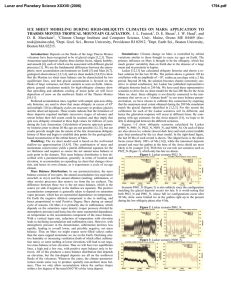 ICE SHEET MODELING DURING HIGH-OBLIQUITY CLIMATES ON MARS: APPLICATION TO