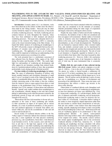 WEATHERING PITS IN THE ANTARCTIC DRY VALLEYS: INSOLATION-INDUCED HEATING AND