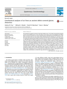 Geochemical analyses of air from an ancient debris-covered glacier, Antarctica