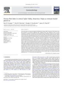 ﬂow lobes in central Taylor Valley, Antarctica: Origin as remnant... Viscous glacial ice ⁎