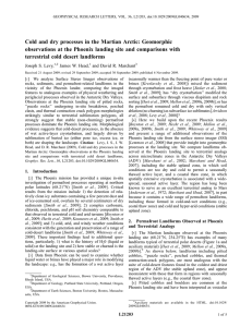 Cold and dry processes in the Martian Arctic: Geomorphic