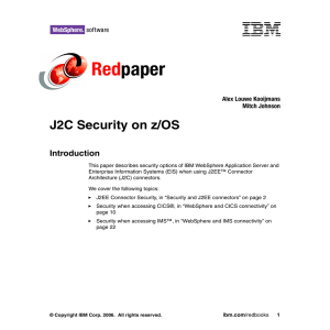 Red paper J2C Security on z/OS Introduction