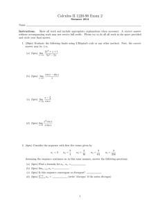 Calculus II 1220-90 Exam 2