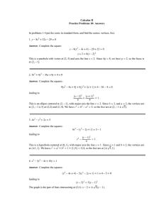 Calculus II Practice Problems 10: Answers Answer