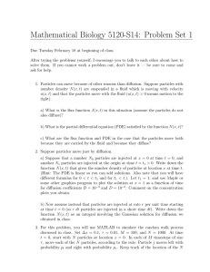 Mathematical Biology 5120-S14: Problem Set 1