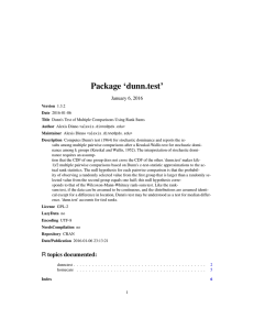 Package ‘dunn.test’ January 6, 2016