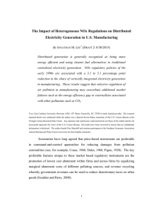 The Impact of Heterogeneous NOx Regulations on Distributed