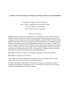 Trouble in the Tails? Earnings Non-Response and Response Bias across...