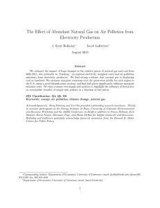 The Effect of Abundant Natural Gas on Air Pollution from