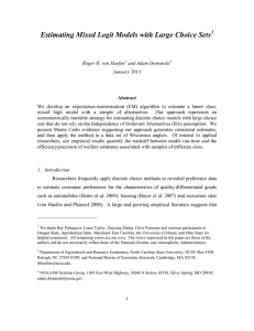 Estimating Mixed Logit Models with Large Choice Sets