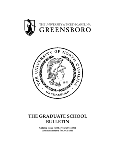 THE GRADUATE SCHOOL BULLETIN  Catalog Issue for the Year 2011-2012