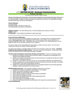 MKT309-04/06 - Business Communication Foddrell, Fall 2013