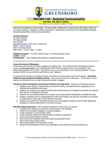 MKT309-12D - Business Communication Garrett, Fall 2013, Online
