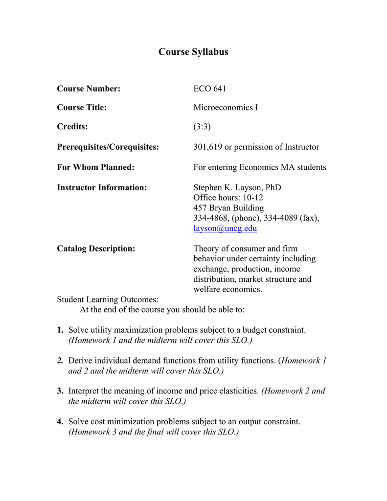 Course Syllabus