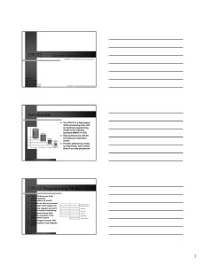 CPU12 Introduction The CPU12 Central Processing Unit