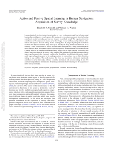 Active and Passive Spatial Learning in Human Navigation: Brown University