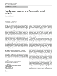 Neural evidence supports a novel framework for spatial navigation THEORETICAL REVIEW