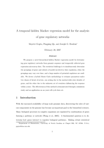 A temporal hidden Markov regression model for the analysis