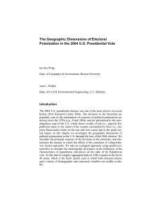 The Geographic Dimensions of Electoral