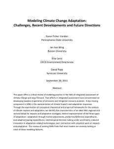 Modeling Climate Change Adaptation: Challenges, Recent Developments and Future Directions