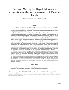 Decision Making for Rapid Information Acquisition in the Reconnaissance of Random Fields