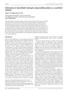 Fabrication of microfluidic hydrogels using molded gelatin as a sacrificial element{