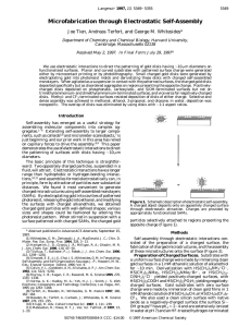 Microfabrication through Electrostatic Self-Assembly