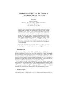 Applications of DFT to the Theory of Twentieth-Century Harmony Jason Yust