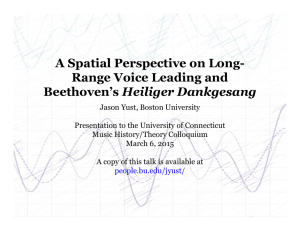 A Spatial Perspective on Long- Range Voice Leading and Heiliger Dankgesang
