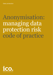 Anonymisation: code of practice  managing data
