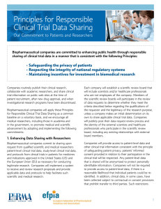 Principles for Responsible Clinical Trial Data Sharing