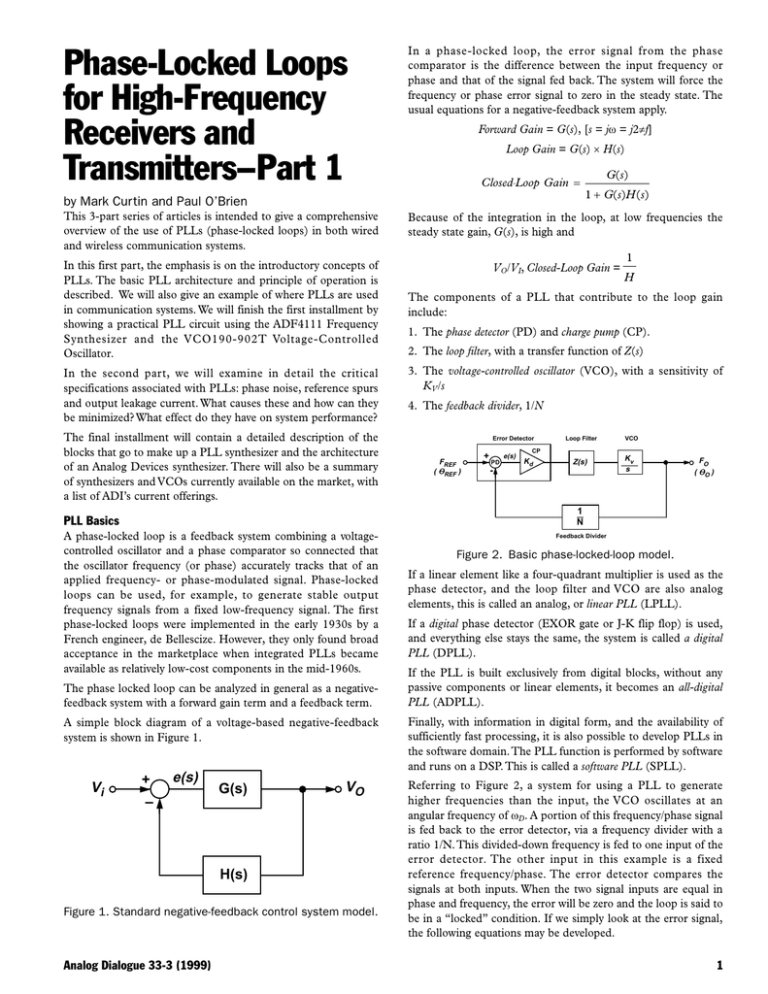 PhaseLocked Loops