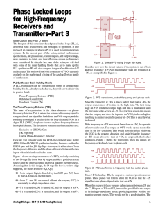 Phase Locked Loops for High-Frequency Receivers and Transmitters–Part 3