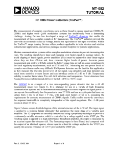 MT-082 TUTORIAL  RF RMS Power Detectors (TruPwr™)