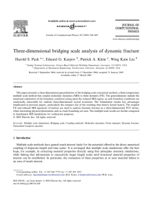 Three-dimensional bridging scale analysis of dynamic fracture Harold S. Park
