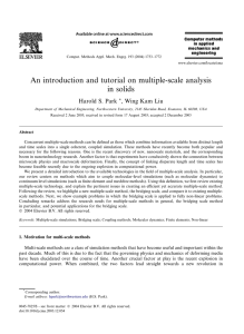 An introduction and tutorial on multiple-scale analysis in solids Harold S. Park