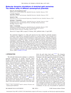 Molecular dynamics simulations of stretched gold nanowires: