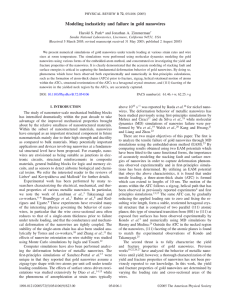 Modeling inelasticity and failure in gold nanowires * Harold S. Park