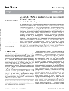 ﬀects on electromechanical instabilities in Viscoelastic e dielectric elastomers Harold S. Park*