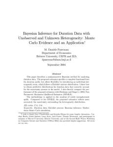 Bayesian Inference for Duration Data with Unobserved and Unknown Heterogeneity: Monte