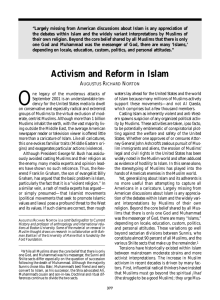 “Largely missing from American discussions about Islam is any appreciation... the debates within Islam and the widely variant interpretations by...