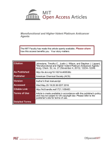 Monofunctional and Higher-Valent Platinum Anticancer Agents Please share